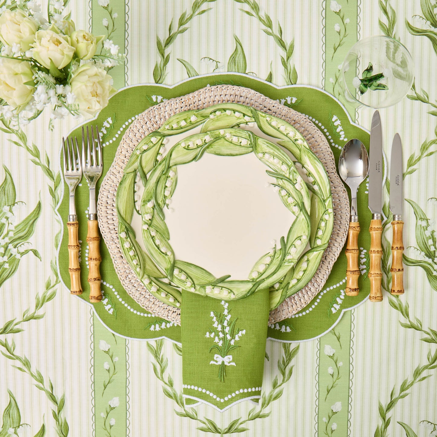 Natural Scalloped Rattan Charger Plates (Set of 4)