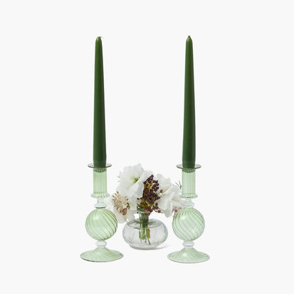 Olive Small Camille Candle Holders (Pair)