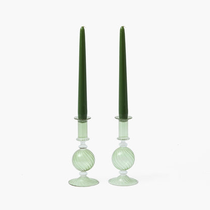 Olive Small Camille Candle Holders (Pair)