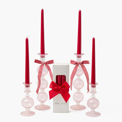 Red Berry Candles (Set of 8)