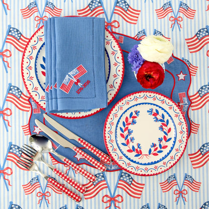 Blue & Red Josephine Starter Plate (Set of 4)