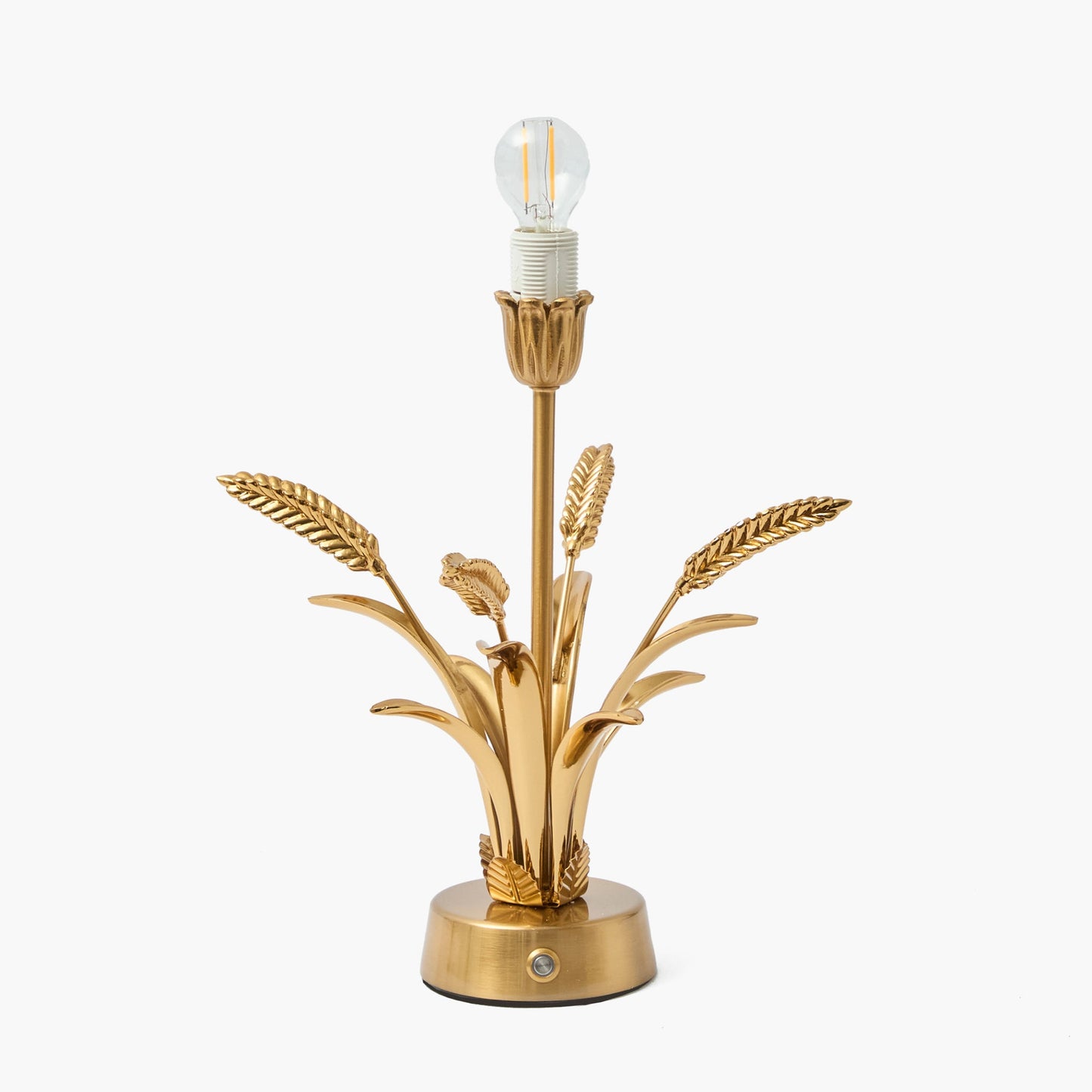Corn Sheaf Rechargeable Lamp with Putty Ikat Shade (18cm)