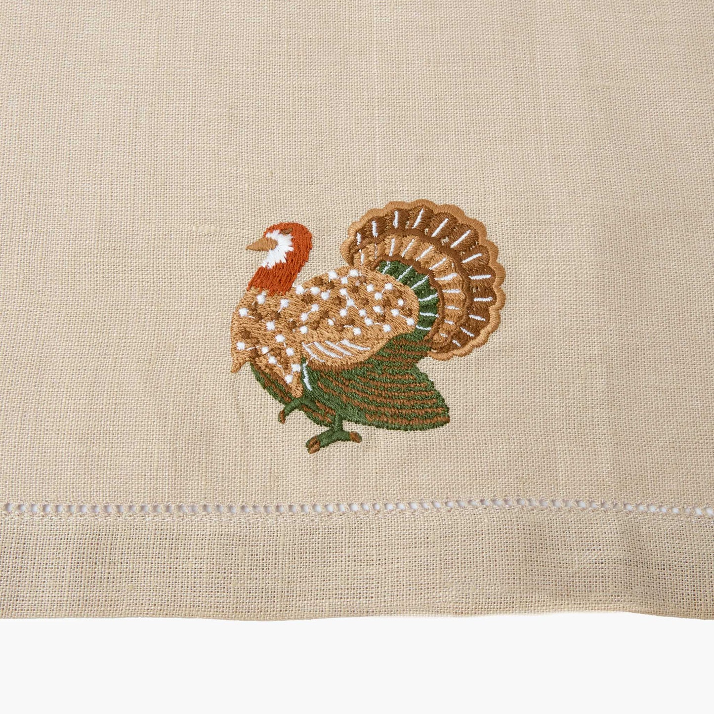 Taupe & Chocolate Eloise Linen Placemats & Turkey Napkins (Set of 4)