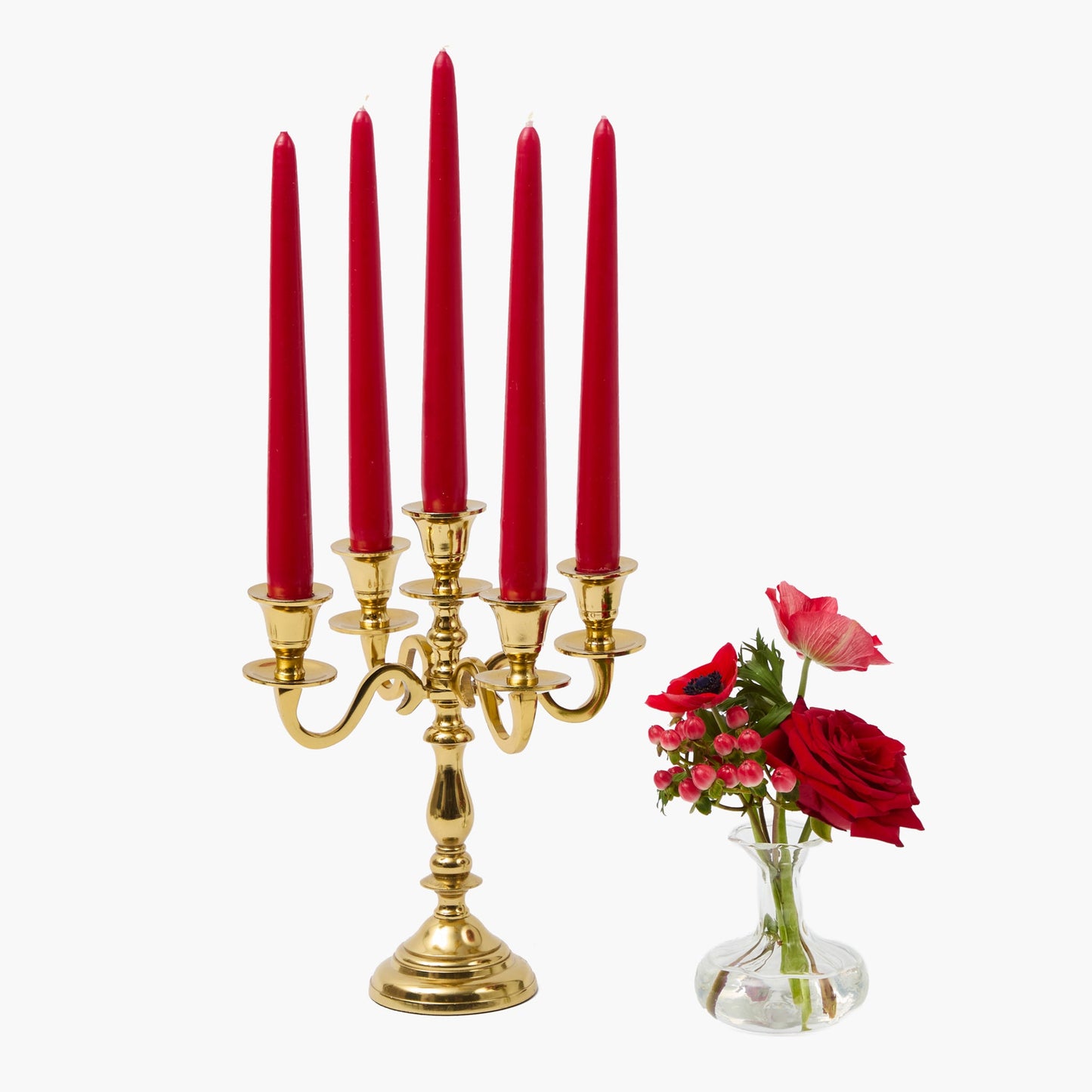 Red Berry Candles (Set of 8)