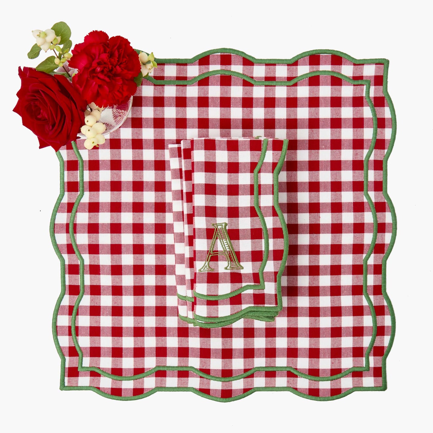 Red & Green Felix Gingham Napkins (Set of 4)