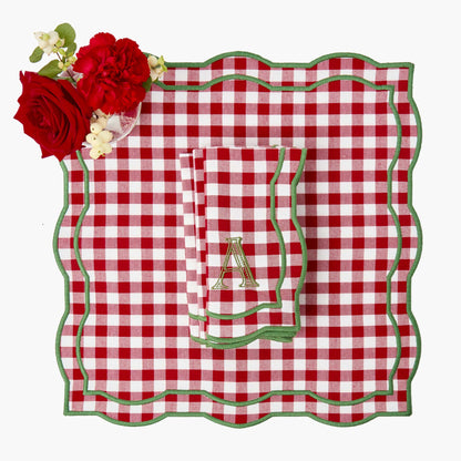 Red & Green Felix Gingham Napkins (Set of 4)
