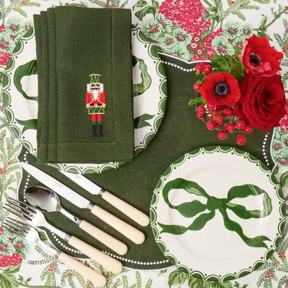 Forest Green Eloise Linen Placemats (Set of 4)