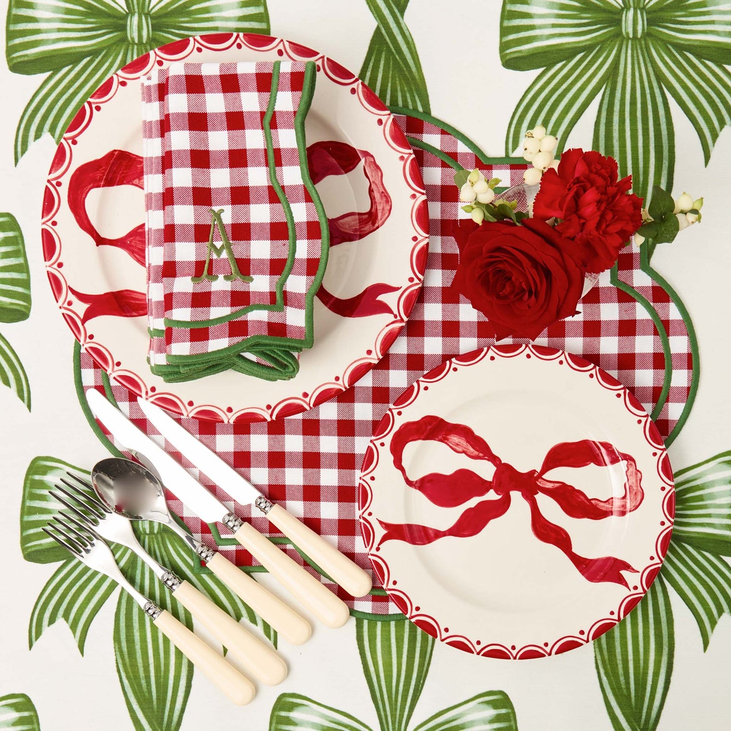 Red & Green Felix Gingham Napkins (Set of 4)
