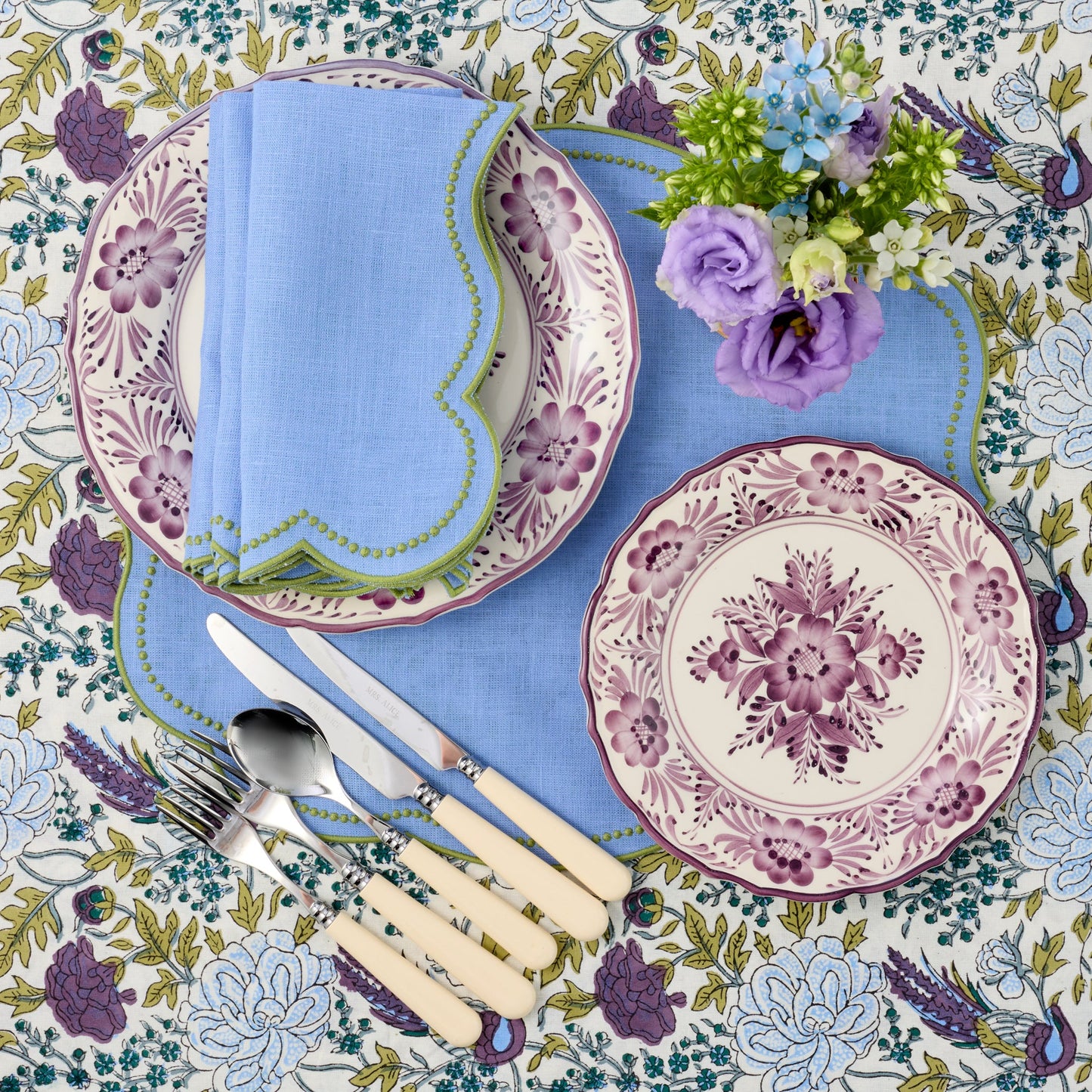 Purple Pandora Starter Plates (Set of 4)