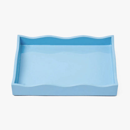 Small Blue Lacquer Wave Tray