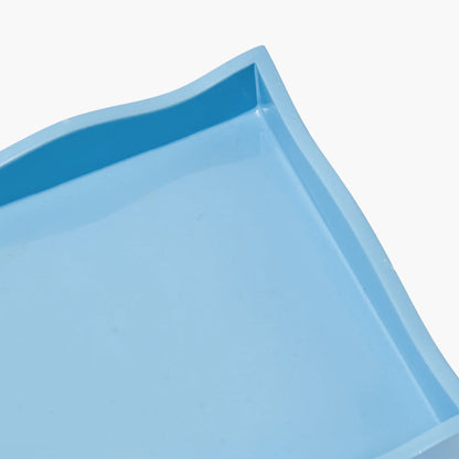Small Blue Lacquer Wave Tray