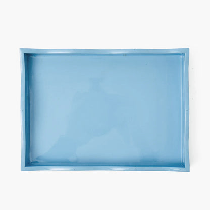 Small Blue Lacquer Wave Tray