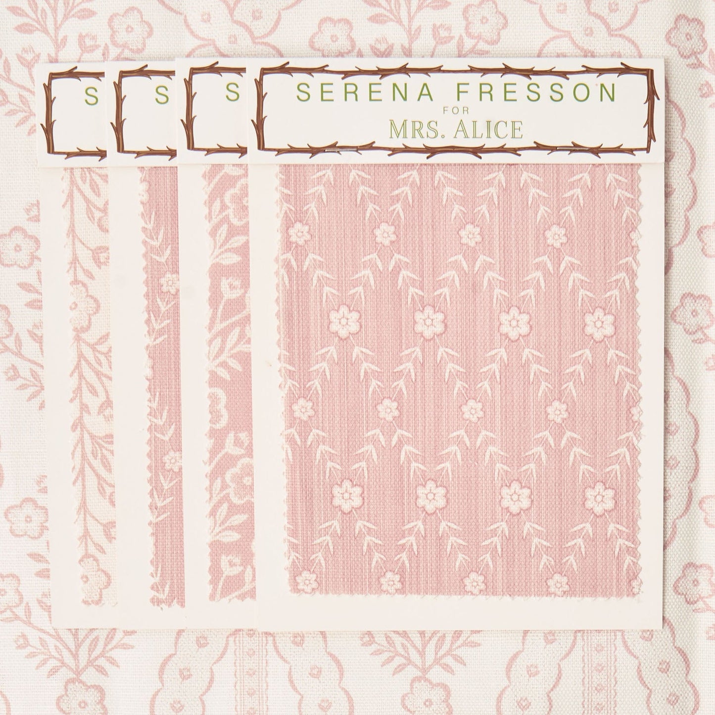 Pink Theodora Trellis Fabric
