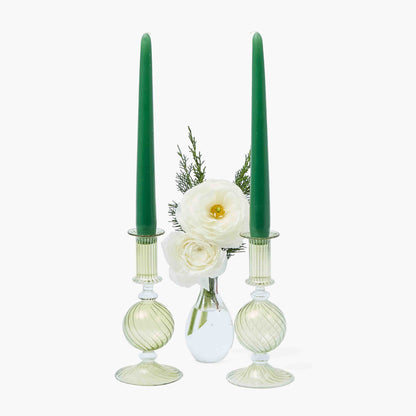 Olive Small Camille Candle Holders (Pair)