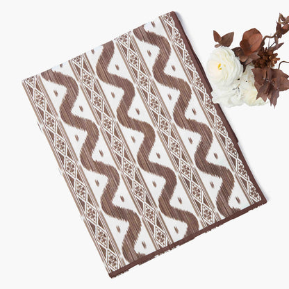 Chocolate Ikat Tablecloth