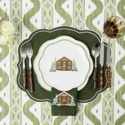 Forest Green Eloise Linen Placemats (Set of 4)