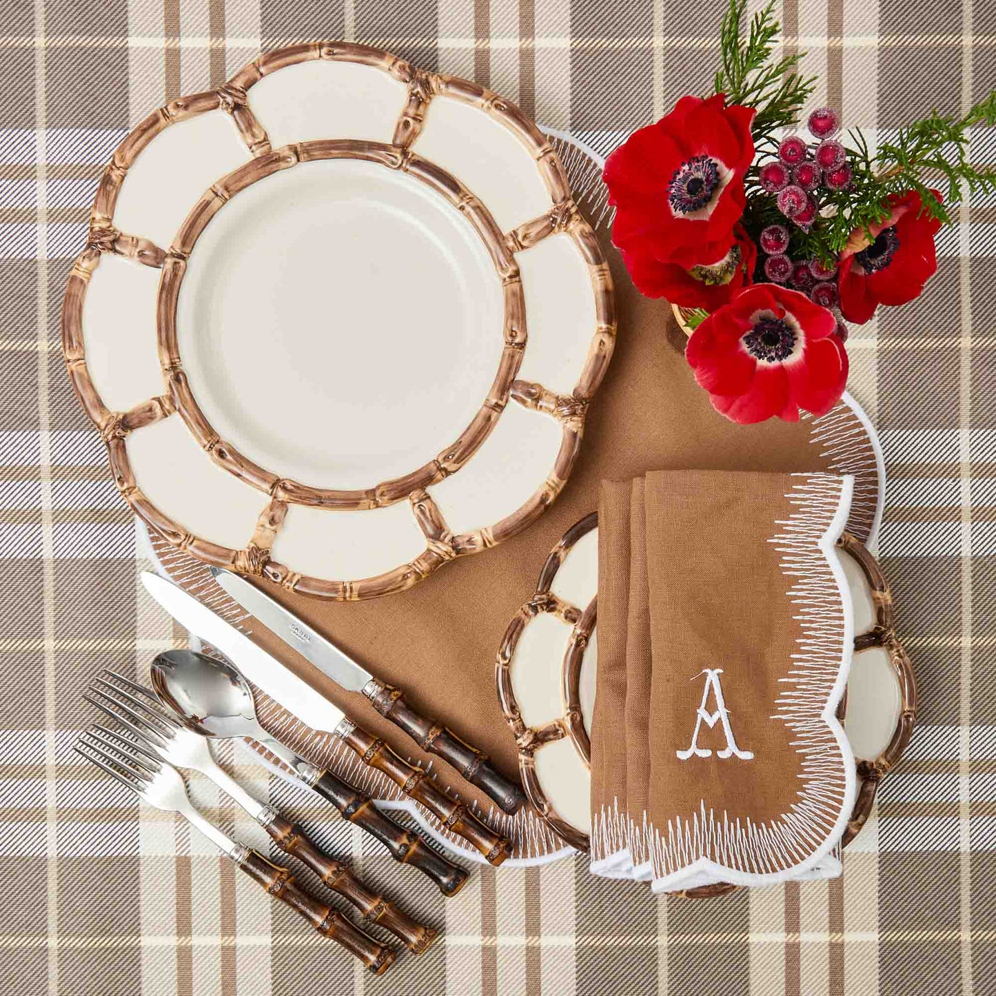 Caramel Alathea Linen Placemats (Set of 4)