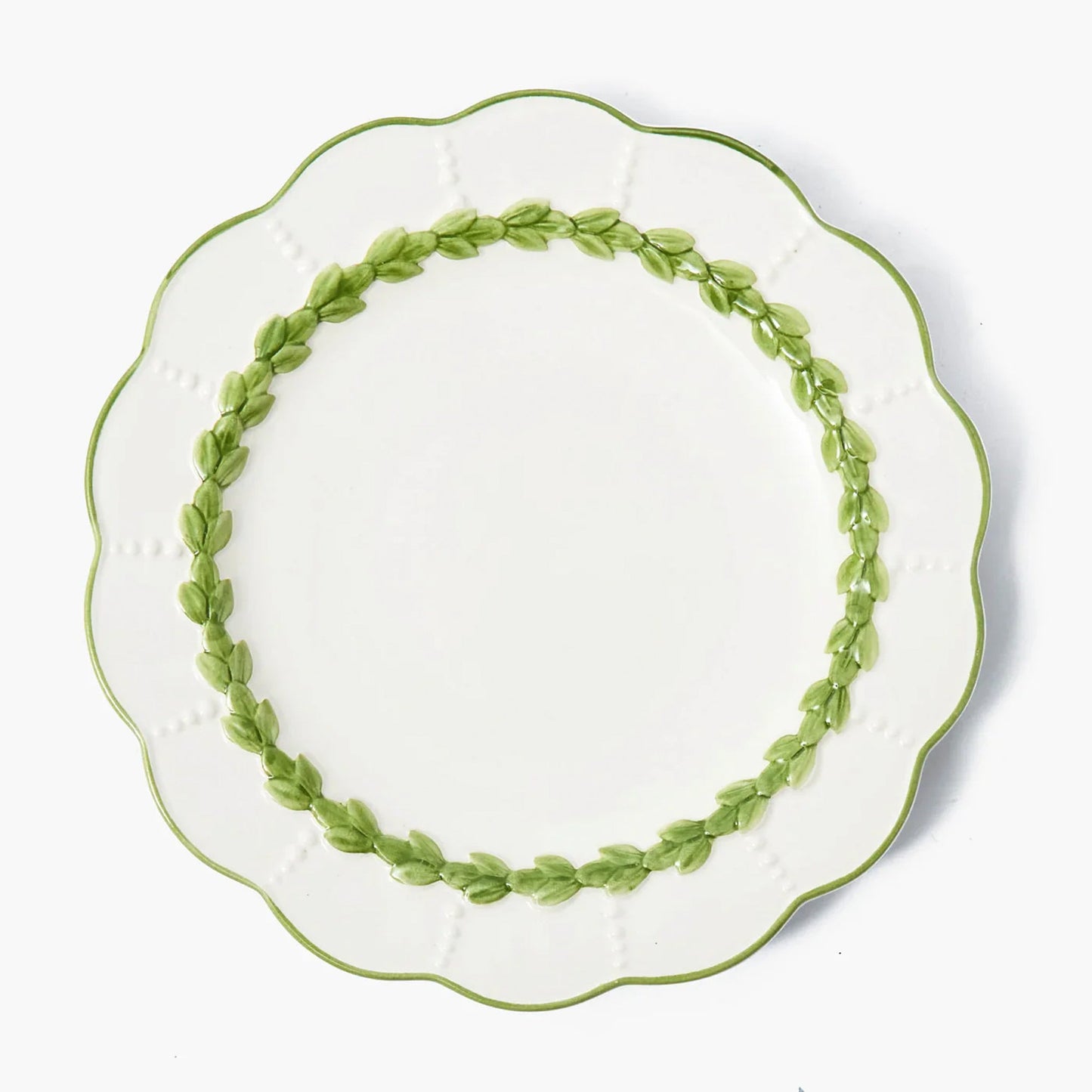 Green Laurel Dinner & Starter Plates (Set of 8)
